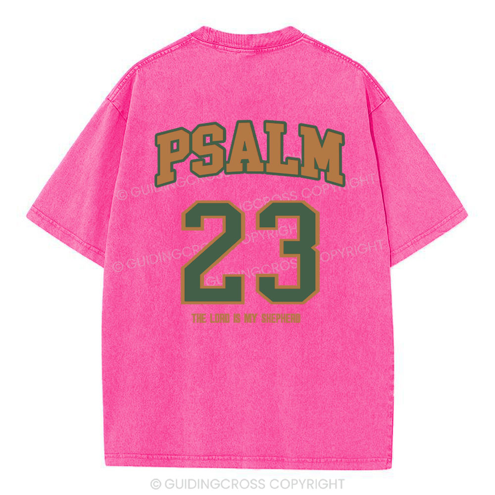 Psalm 23 Christian Washed T-Shirt