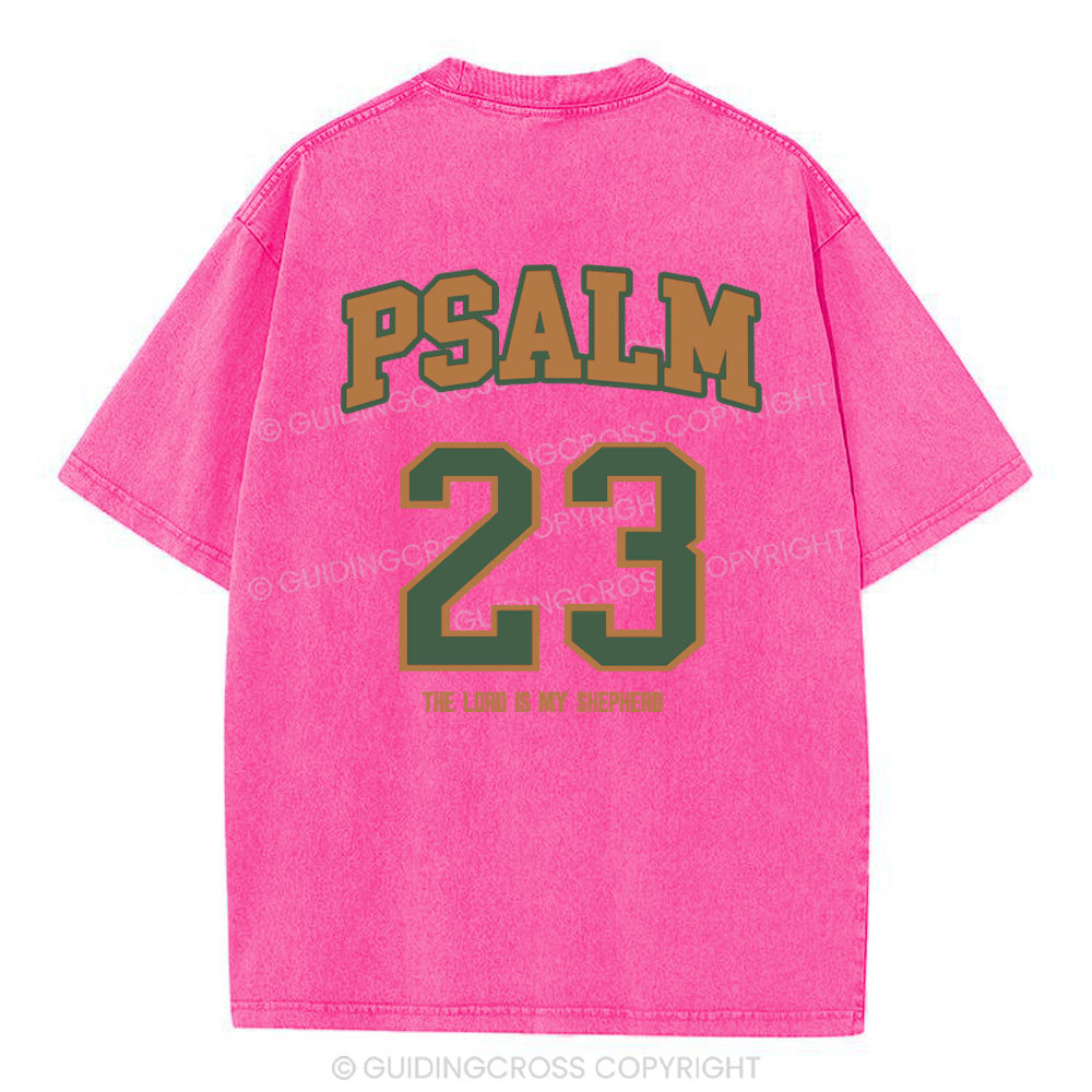 Psalm 23 Christian Washed T-Shirt