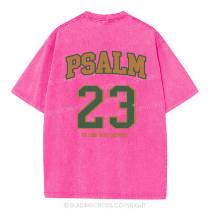 Psalm 23 Christian Washed T-Shirt