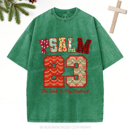 Psalm 23 Christian Washed T-Shirt