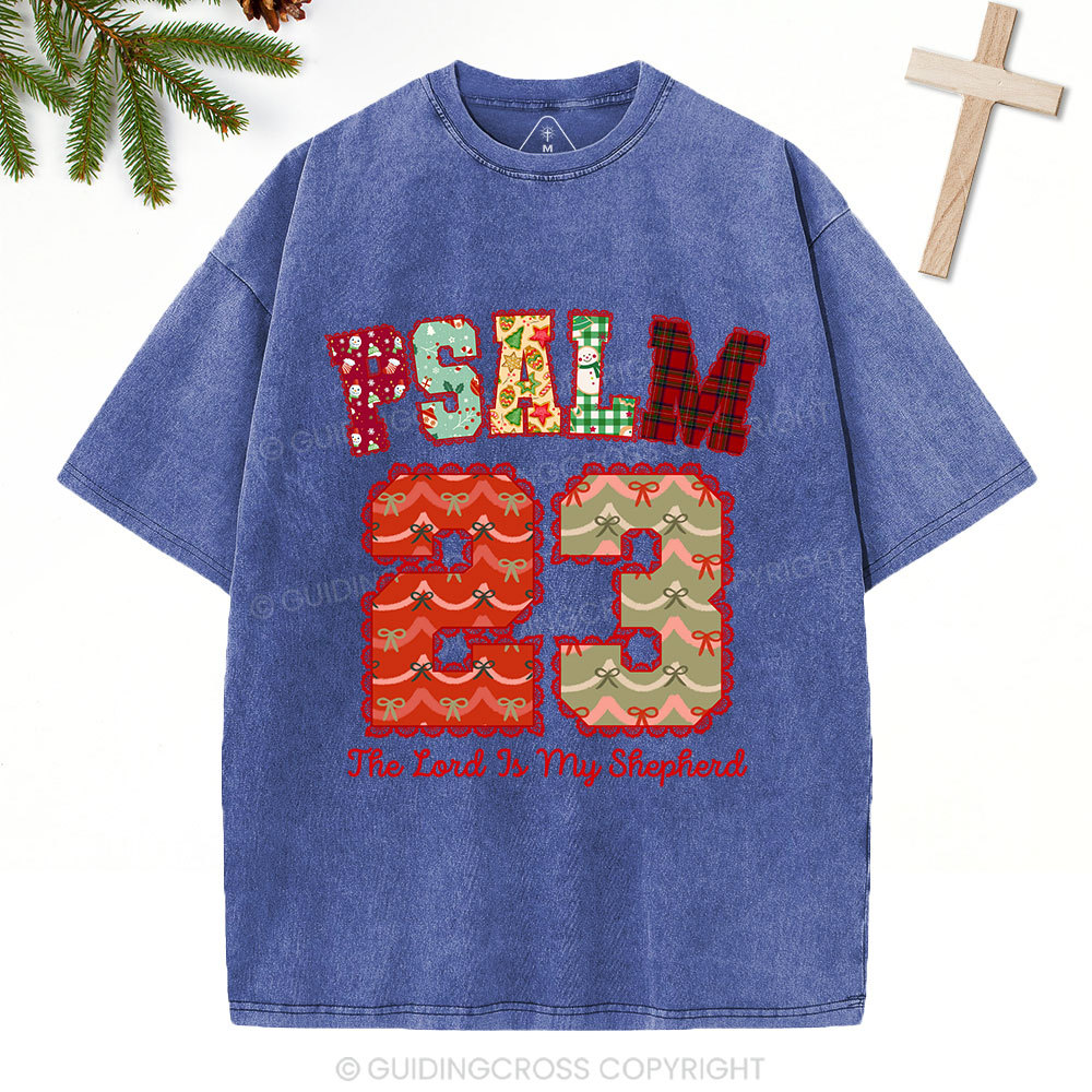 Psalm 23 Christian Washed T-Shirt