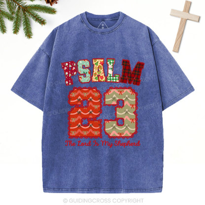 Psalm 23 Christian Washed T-Shirt