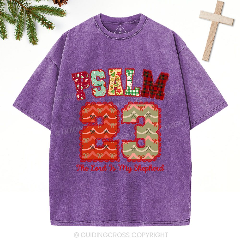 Psalm 23 Christian Washed T-Shirt