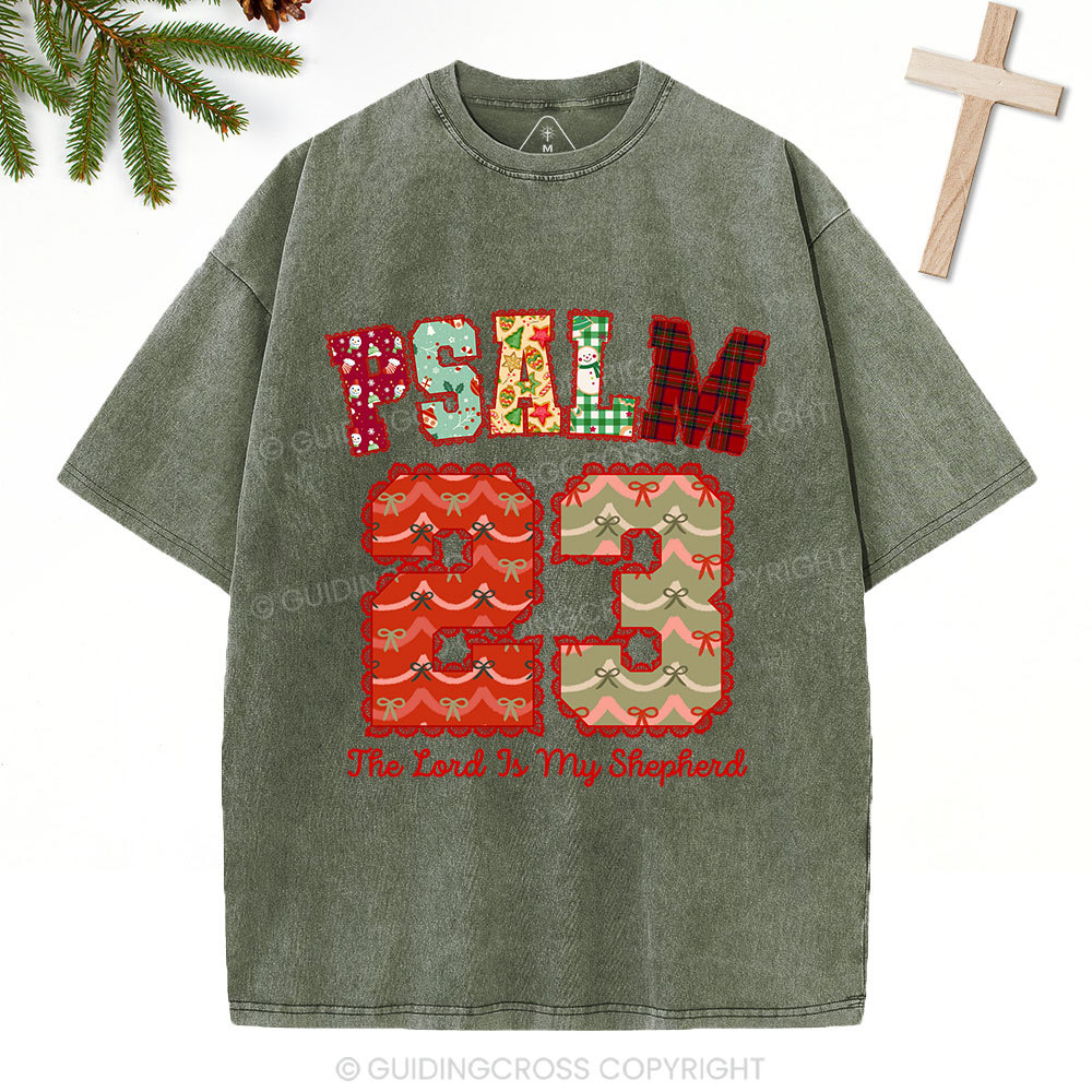 Psalm 23 Christian Washed T-Shirt