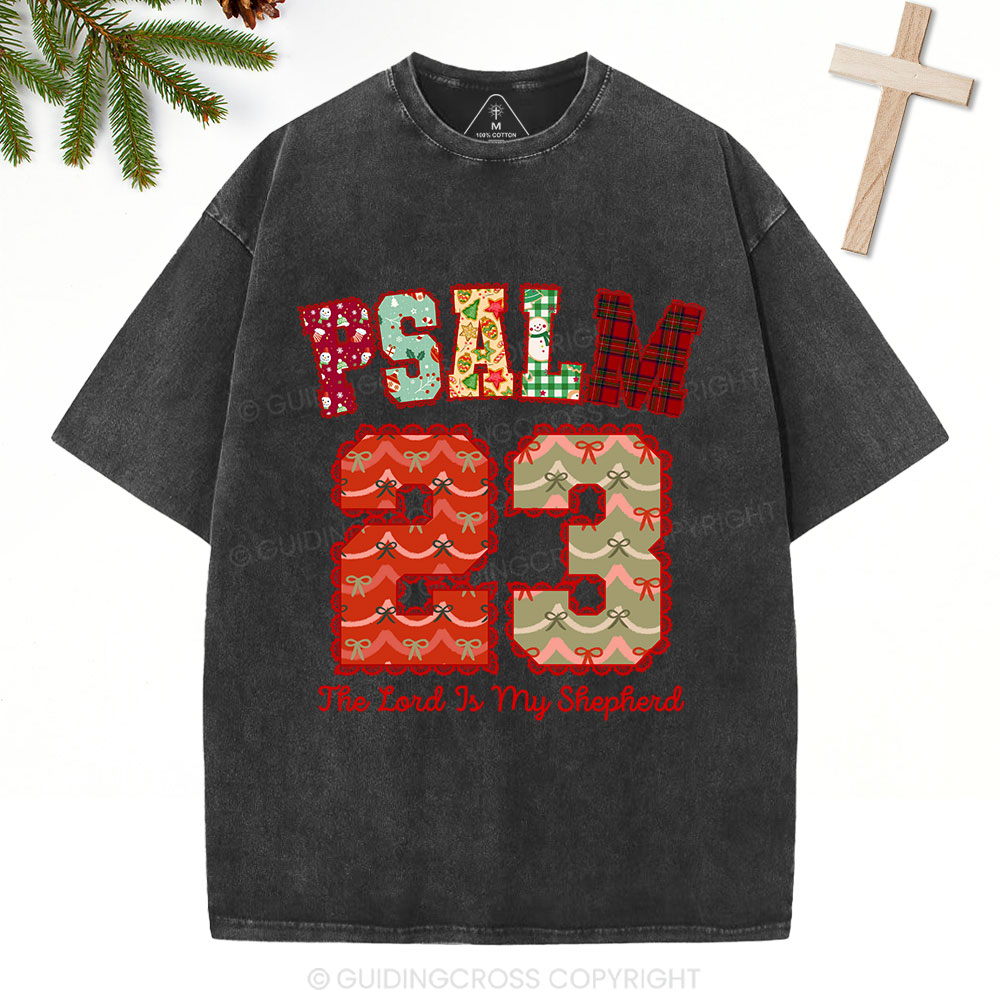 Psalm 23 Christian Washed T-Shirt