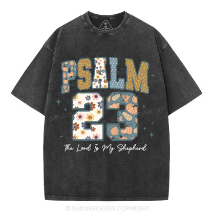 Psalm 23 Christian Washed T-Shirt