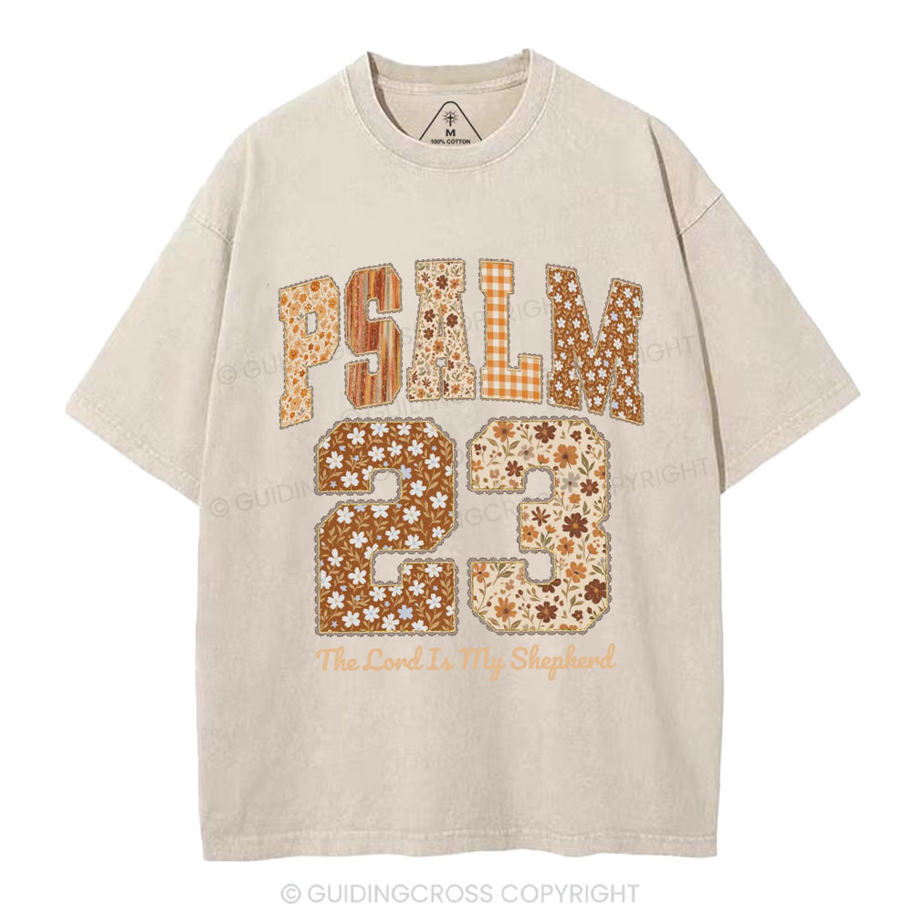 Psalm 23 Christian Washed T-Shirt