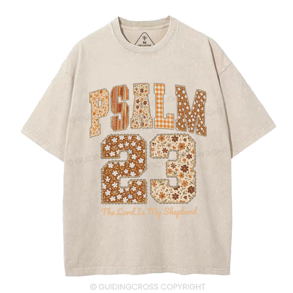 Psalm 23 Christian Washed T-Shirt