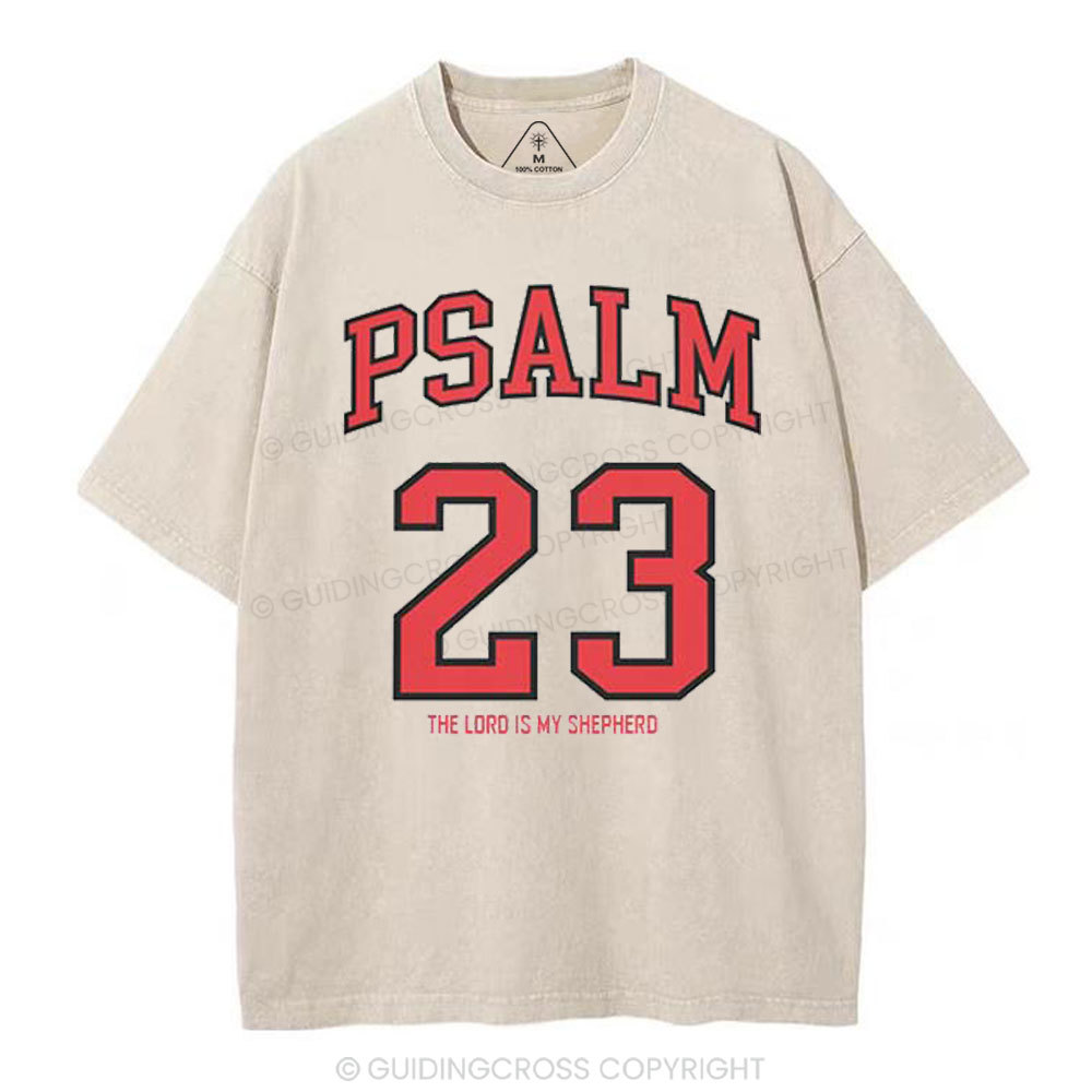 Psalm 23 Christian Washed T-Shirt