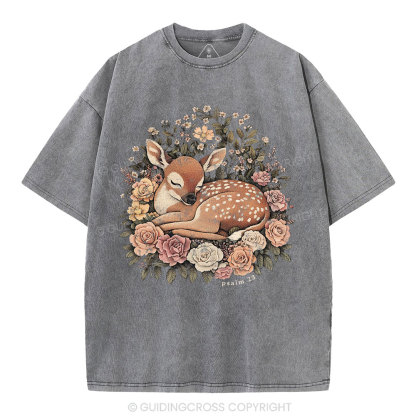 Psalm 23 Christian Washed T-Shirt