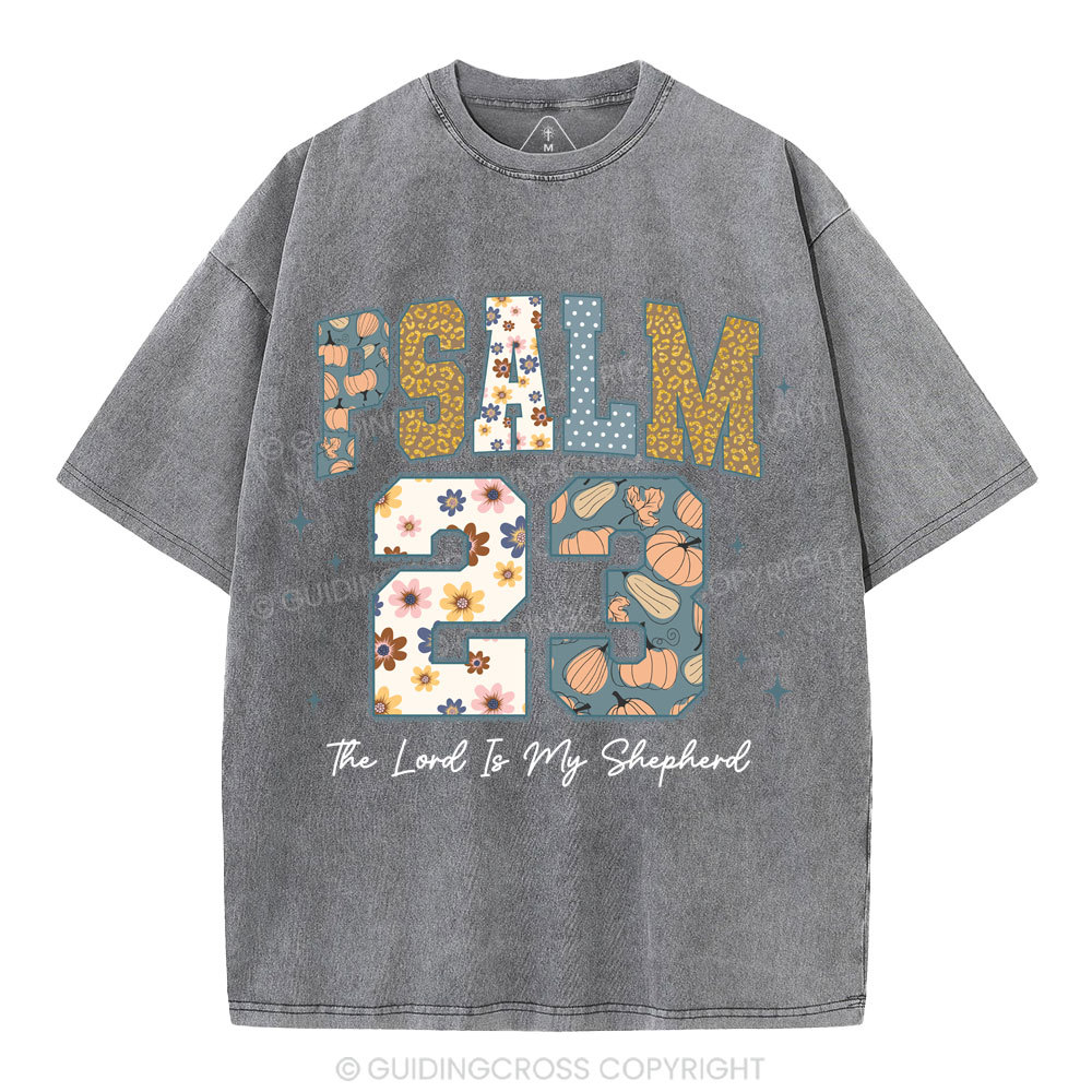 Psalm 23 Christian Washed T-Shirt