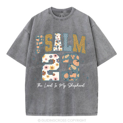 Psalm 23 Christian Washed T-Shirt