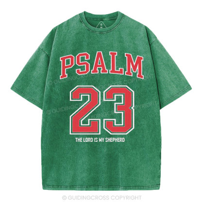 Psalm 23 Christian Washed T-Shirt