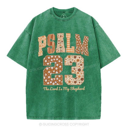 Psalm 23 Christian Washed T-Shirt