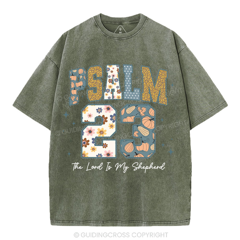 Psalm 23 Christian Washed T-Shirt