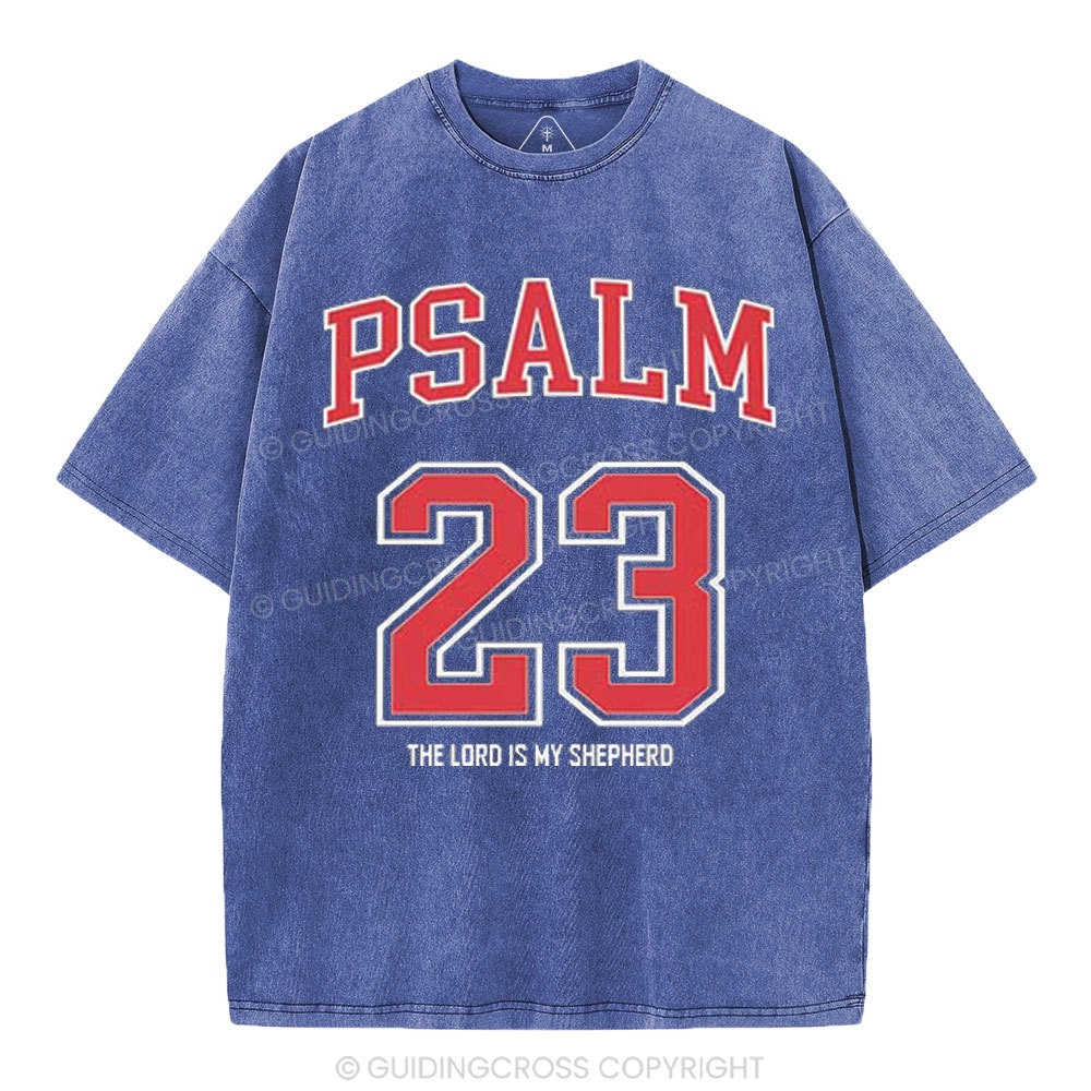 Psalm 23 Christian Washed T-Shirt