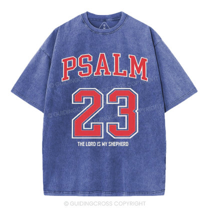 Psalm 23 Christian Washed T-Shirt