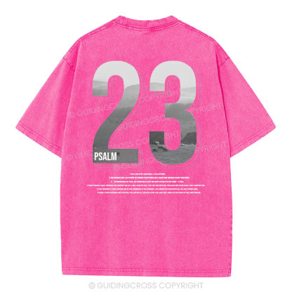 Psalm 23 Christian Washed T-Shirt