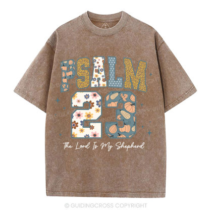 Psalm 23 Christian Washed T-Shirt