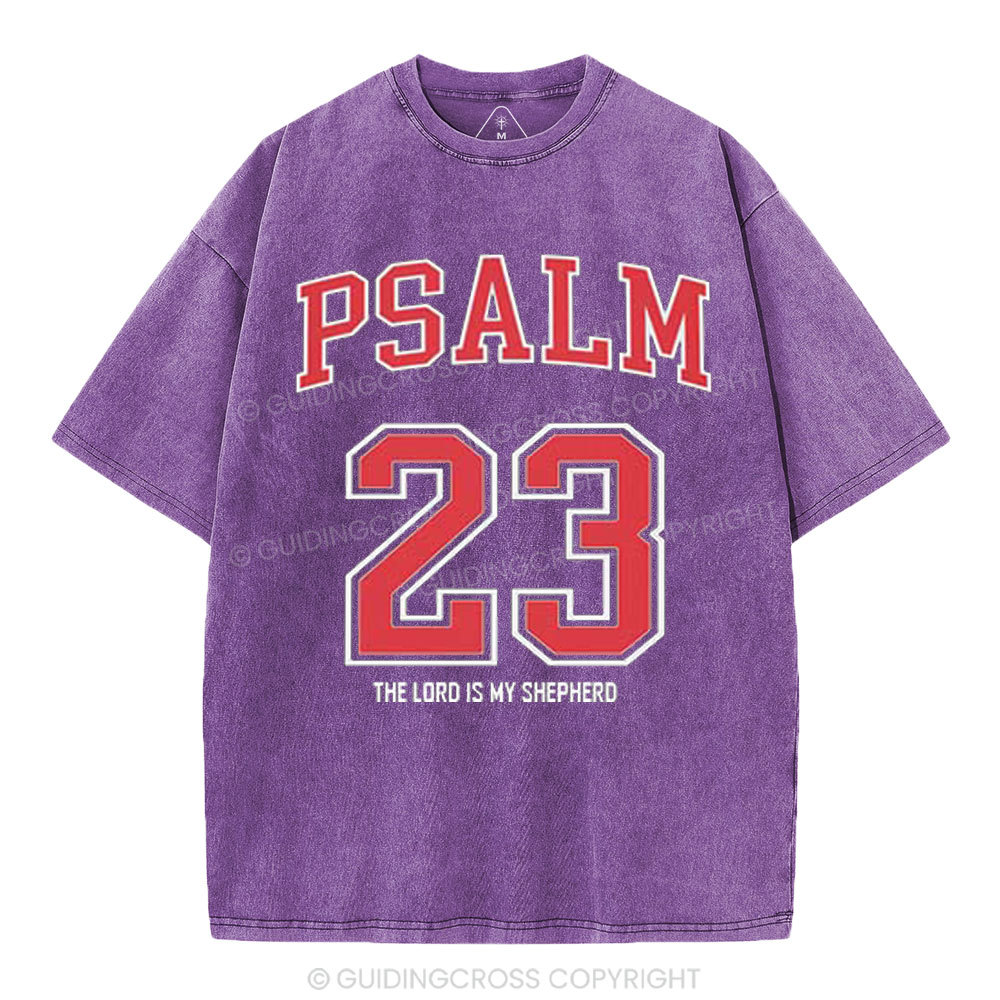 Psalm 23 Christian Washed T-Shirt