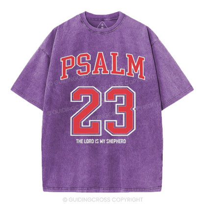 Psalm 23 Christian Washed T-Shirt