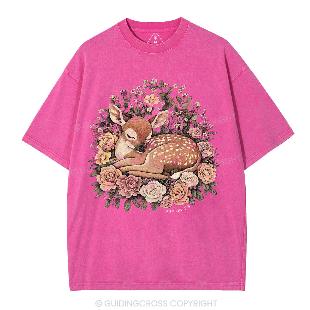 Psalm 23 Christian Washed T-Shirt