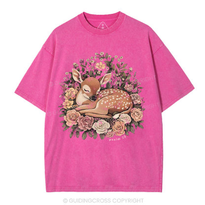 Psalm 23 Christian Washed T-Shirt