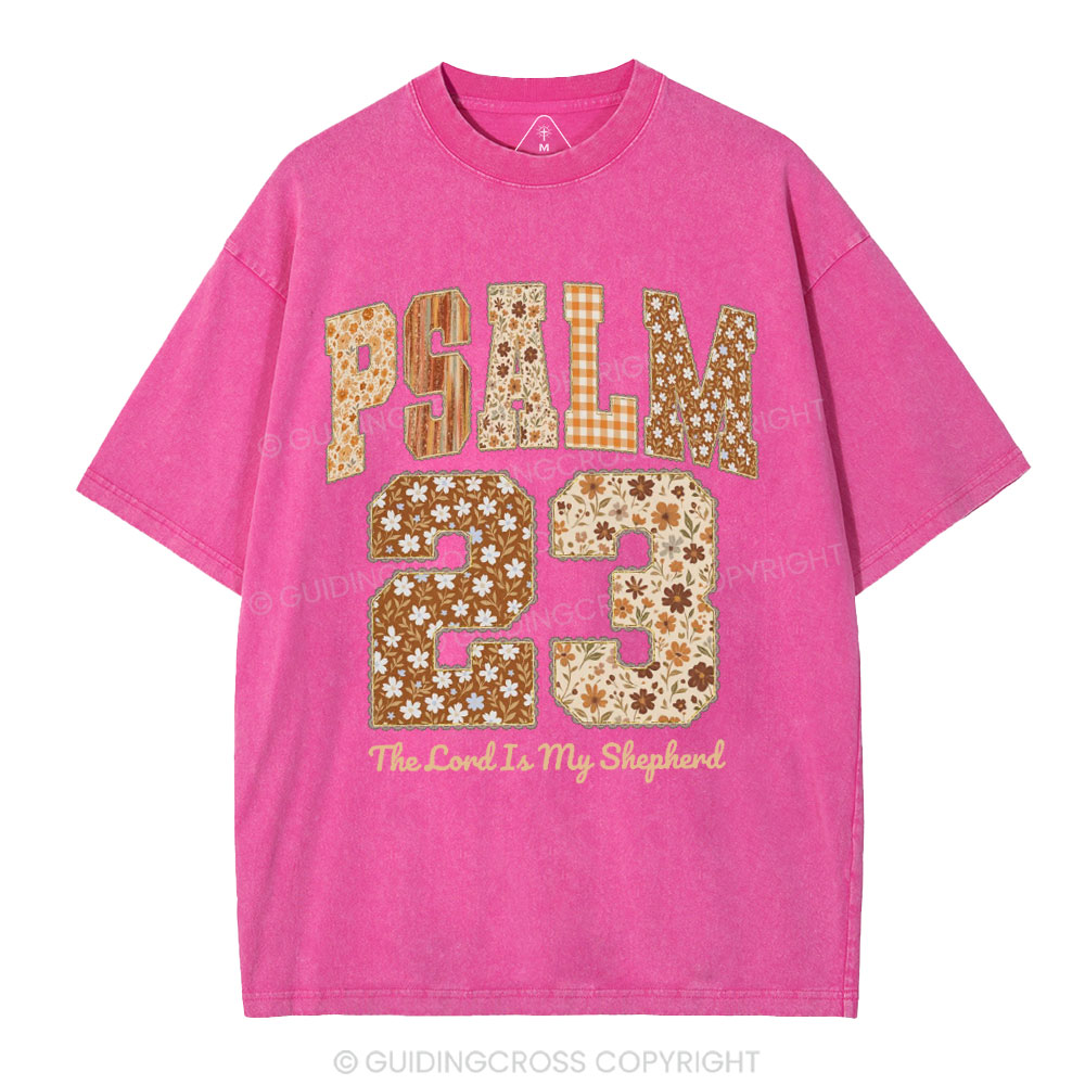 Psalm 23 Christian Washed T-Shirt