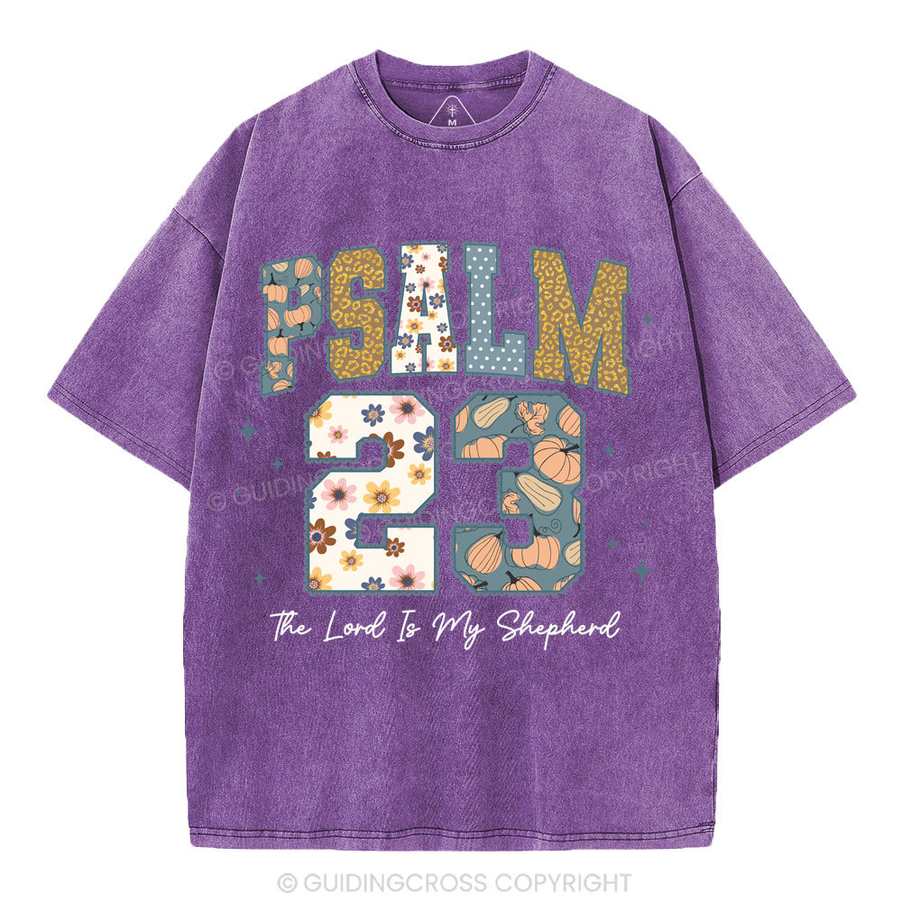Psalm 23 Christian Washed T-Shirt