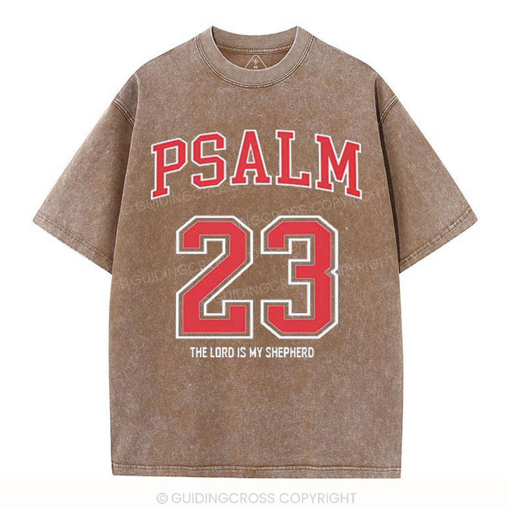 Psalm 23 Christian Washed T-Shirt