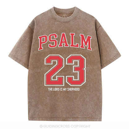 Psalm 23 Christian Washed T-Shirt