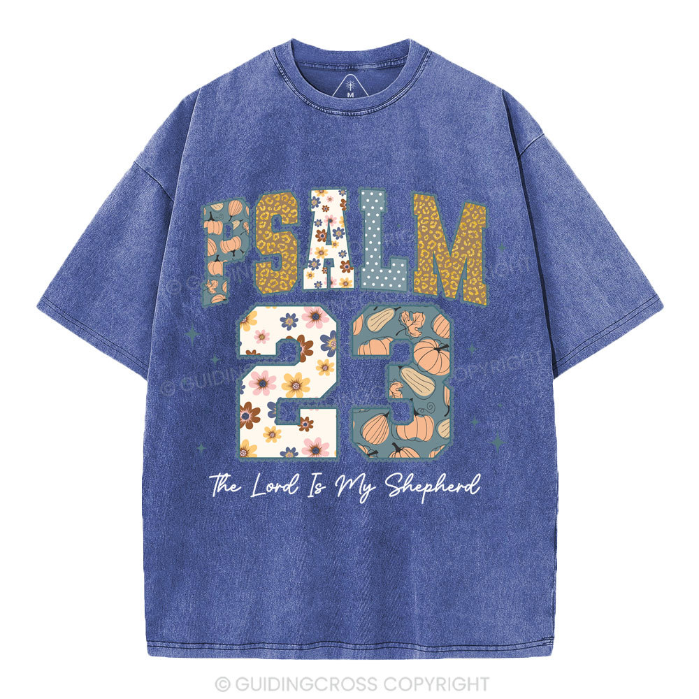 Psalm 23 Christian Washed T-Shirt
