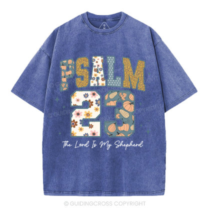 Psalm 23 Christian Washed T-Shirt