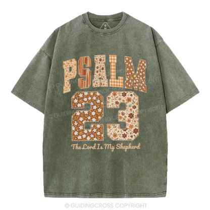 Psalm 23 Christian Washed T-Shirt