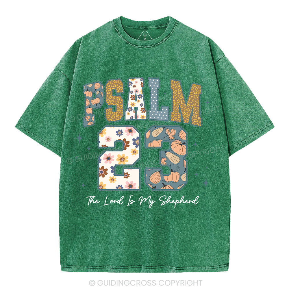 Psalm 23 Christian Washed T-Shirt