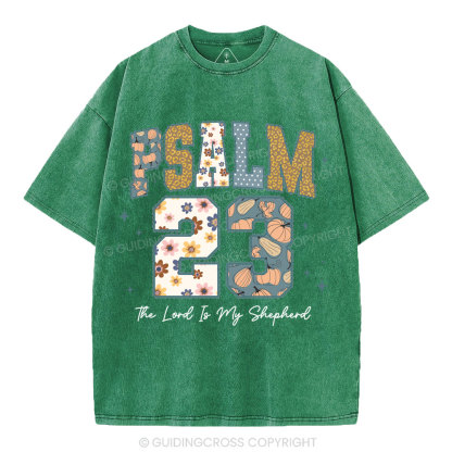 Psalm 23 Christian Washed T-Shirt
