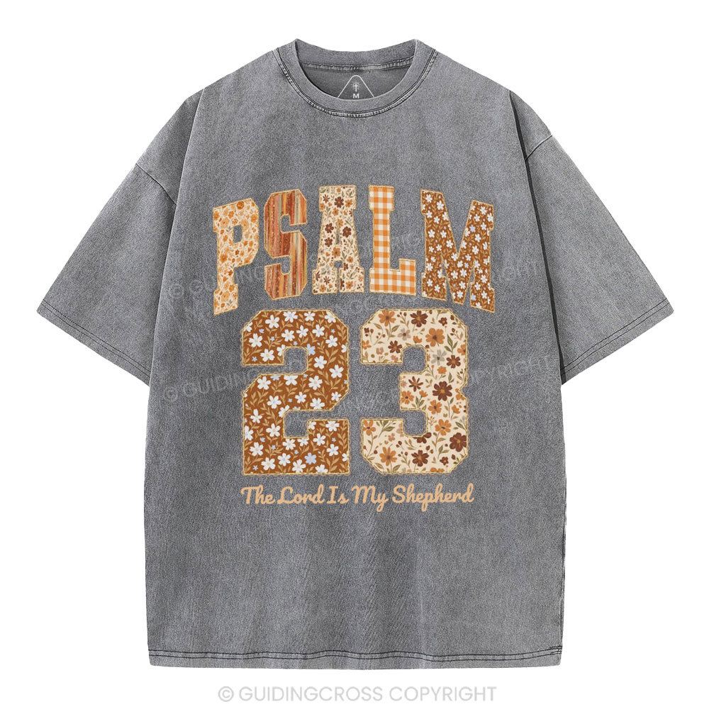 Psalm 23 Christian Washed T-Shirt