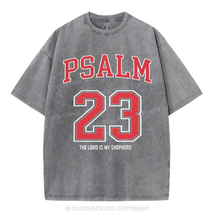 Psalm 23 Christian Washed T-Shirt