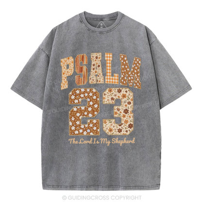 Psalm 23 Christian Washed T-Shirt