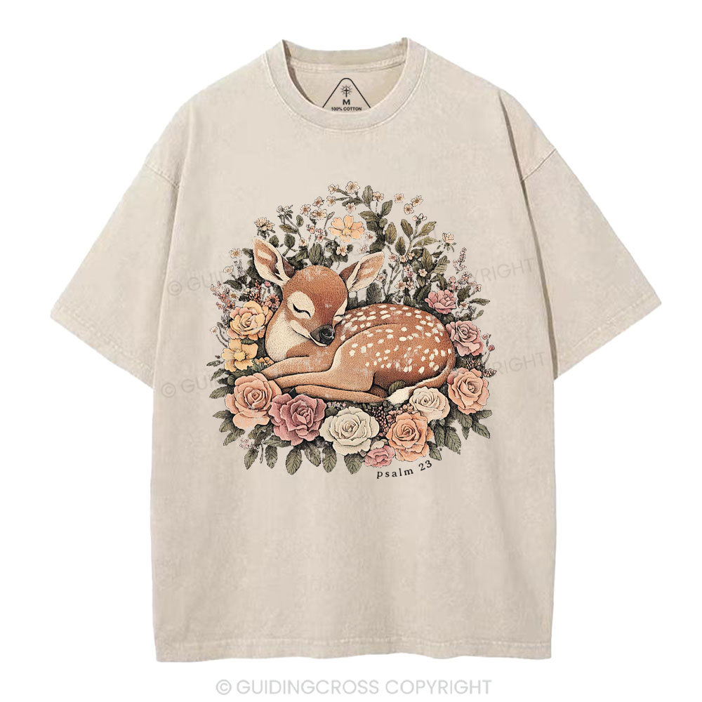 Psalm 23 Christian Washed T-Shirt