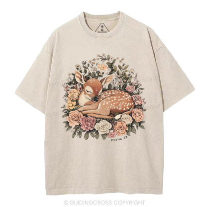 Psalm 23 Christian Washed T-Shirt