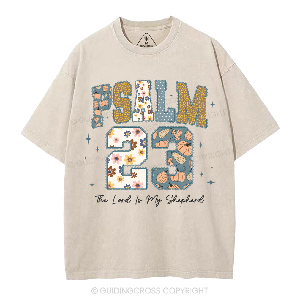 Psalm 23 Christian Washed T-Shirt