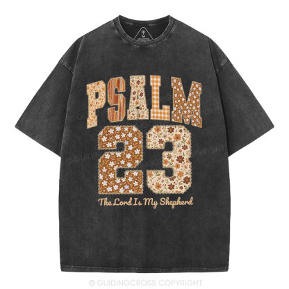 Psalm 23 Christian Washed T-Shirt