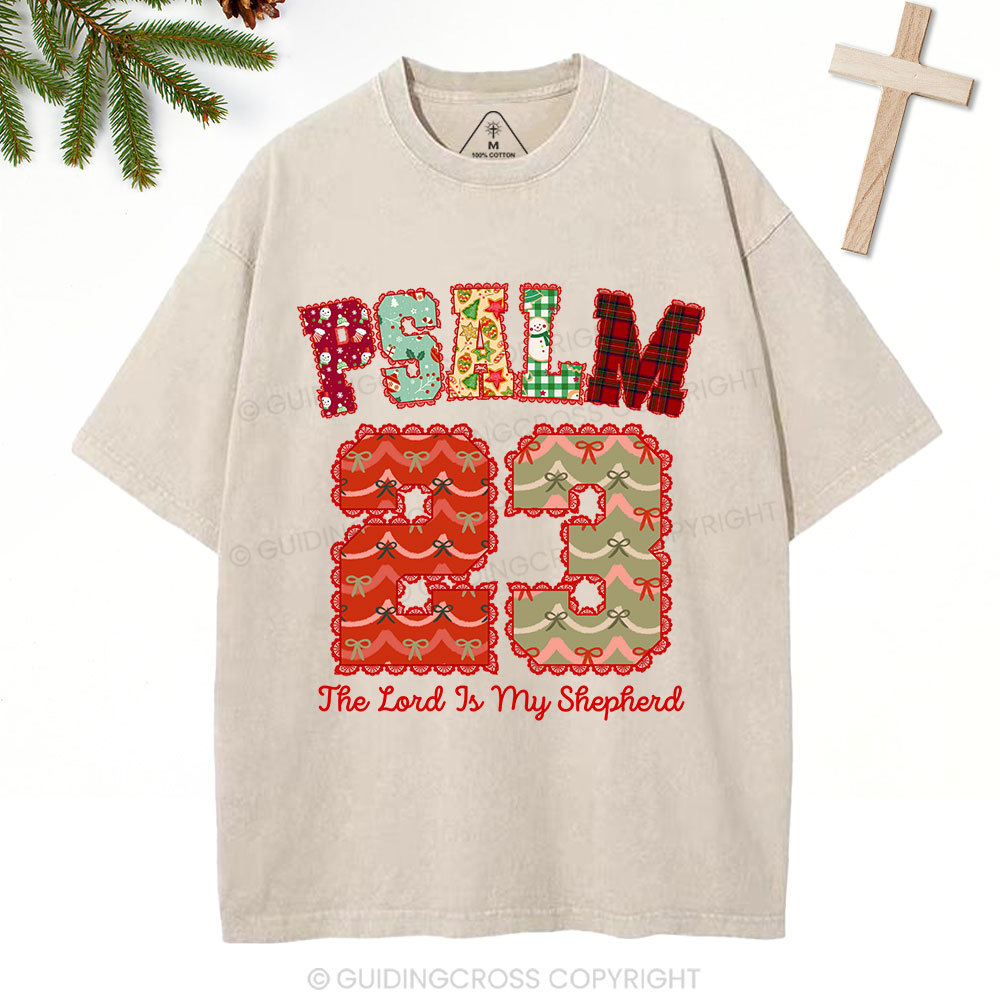 Psalm 23 Christian Washed T-Shirt