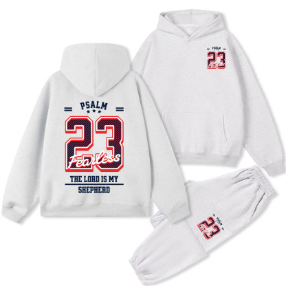 Psalm 23 Fearless Christian Fleece Hoodie Set