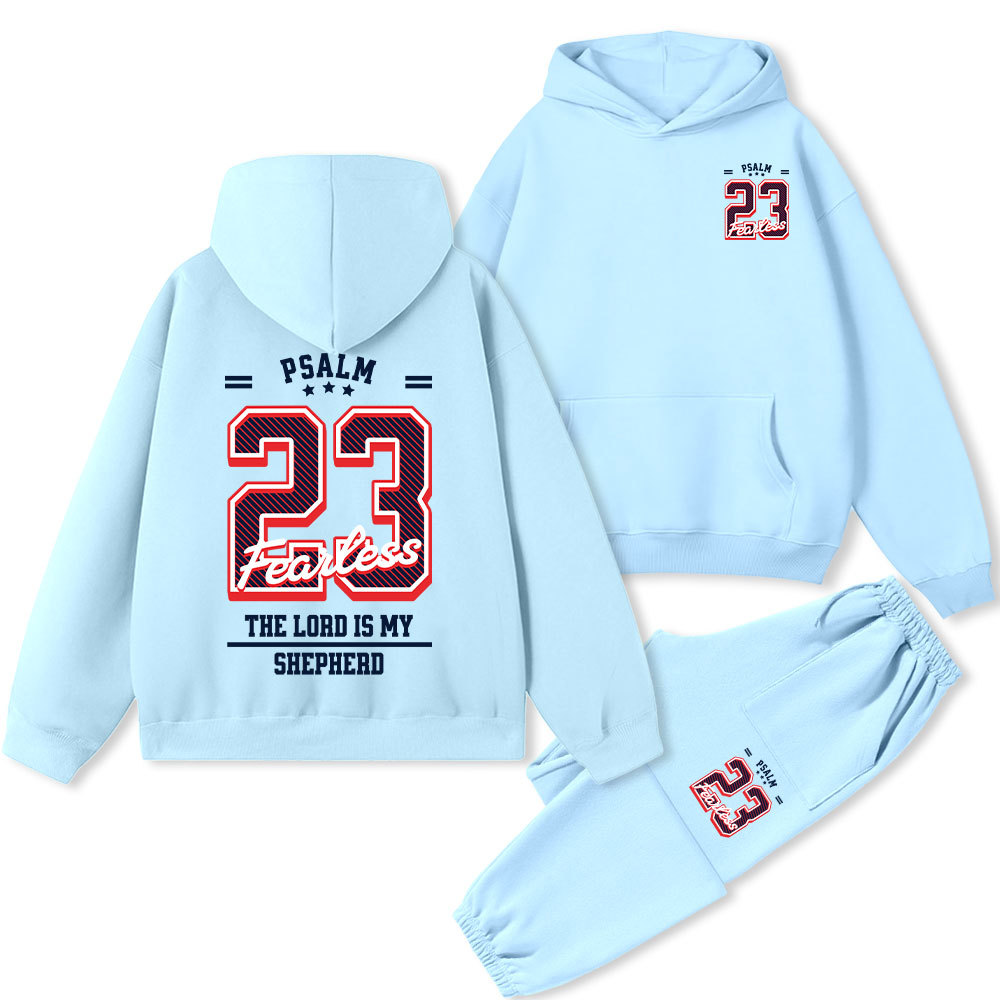 Psalm 23 Fearless Christian Fleece Hoodie Set