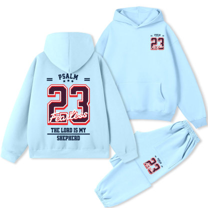Psalm 23 Fearless Christian Fleece Hoodie Set