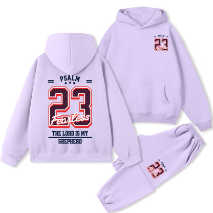 Psalm 23 Fearless Christian Fleece Hoodie Set
