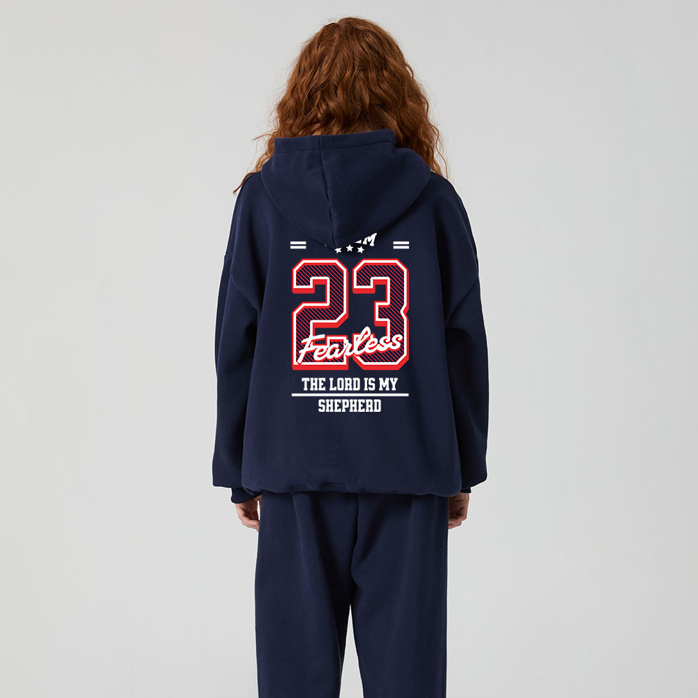 Psalm 23 Fearless Christian Fleece Hoodie Set