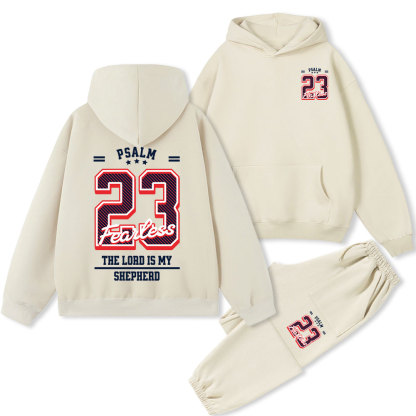 Psalm 23 Fearless Christian Fleece Hoodie Set
